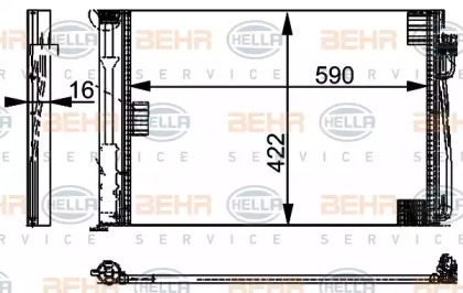 Конденсатор (BEHR HELLA SERVICE: 8FC 351 301-324)