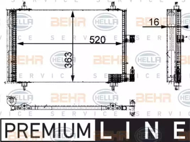 Конденсатор (BEHR HELLA SERVICE: 8FC 351 301-381)