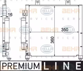 Конденсатор (BEHR HELLA SERVICE: 8FC 351 301-411)