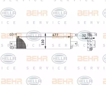 Конденсатор (BEHR HELLA SERVICE: 8FC 351 301-451)