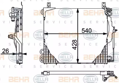 Конденсатор (BEHR HELLA SERVICE: 8FC 351 301-481)