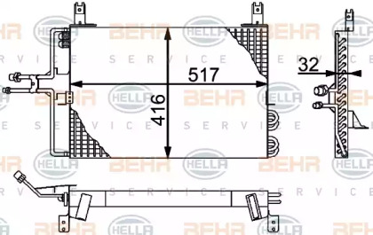 Конденсатор (BEHR HELLA SERVICE: 8FC 351 301-491)