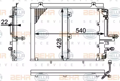 Конденсатор (BEHR HELLA SERVICE: 8FC 351 301-511)