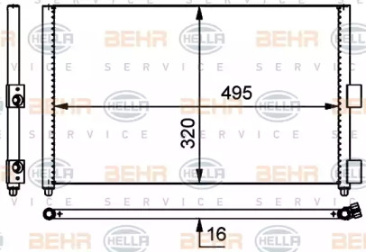 Конденсатор (BEHR HELLA SERVICE: 8FC 351 301-701)