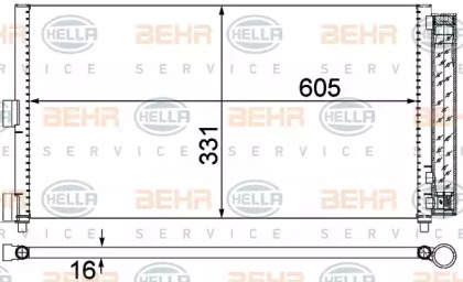 Конденсатор (BEHR HELLA SERVICE: 8FC 351 301-714)