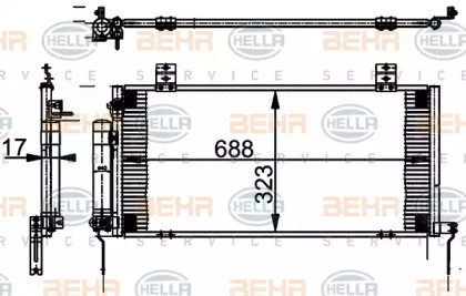 Конденсатор (BEHR HELLA SERVICE: 8FC 351 301-781)