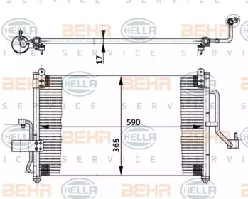 Конденсатор (BEHR HELLA SERVICE: 8FC 351 302-021)