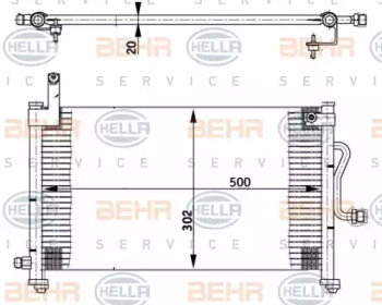 Конденсатор (BEHR HELLA SERVICE: 8FC 351 302-091)