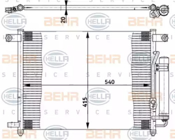 Конденсатор (BEHR HELLA SERVICE: 8FC 351 302-101)