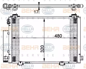 Конденсатор (BEHR HELLA SERVICE: 8FC 351 302-201)