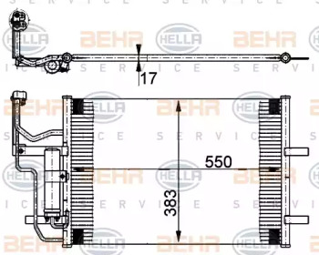 Конденсатор (BEHR HELLA SERVICE: 8FC 351 302-211)