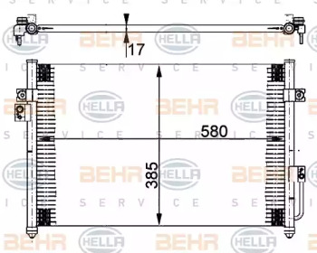 Конденсатор (BEHR HELLA SERVICE: 8FC 351 302-231)