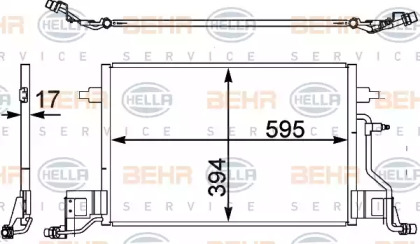 Конденсатор (BEHR HELLA SERVICE: 8FC 351 302-431)