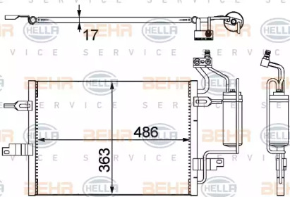 Конденсатор (BEHR HELLA SERVICE: 8FC 351 302-481)