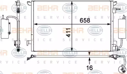 Конденсатор (BEHR HELLA SERVICE: 8FC 351 302-531)