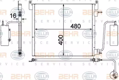 Конденсатор (BEHR HELLA SERVICE: 8FC 351 302-541)