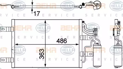 Конденсатор (BEHR HELLA SERVICE: 8FC 351 302-551)