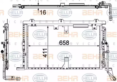 Конденсатор (BEHR HELLA SERVICE: 8FC 351 302-594)