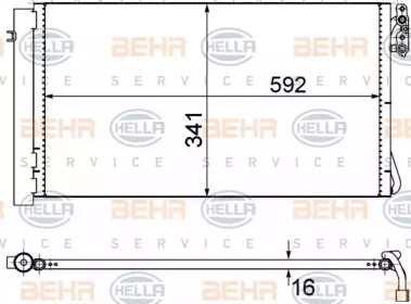 Конденсатор (BEHR HELLA SERVICE: 8FC 351 302-624)