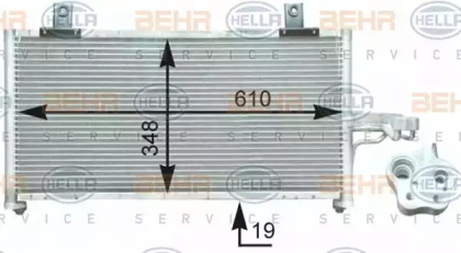 Конденсатор (BEHR HELLA SERVICE: 8FC 351 302-741)