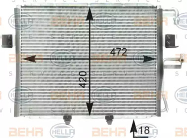 Конденсатор (BEHR HELLA SERVICE: 8FC 351 303-011)