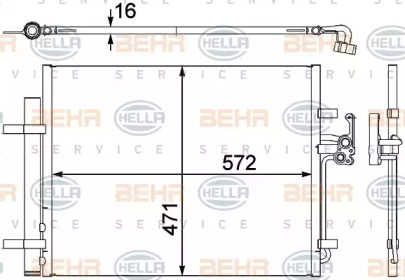 Конденсатор (BEHR HELLA SERVICE: 8FC 351 303-201)