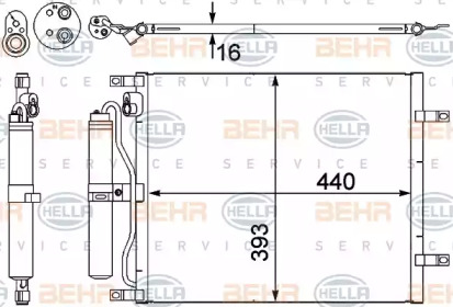 Конденсатор (BEHR HELLA SERVICE: 8FC 351 303-231)