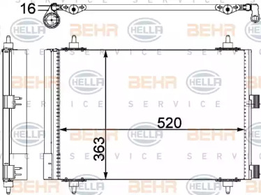 Конденсатор (BEHR HELLA SERVICE: 8FC 351 303-374)