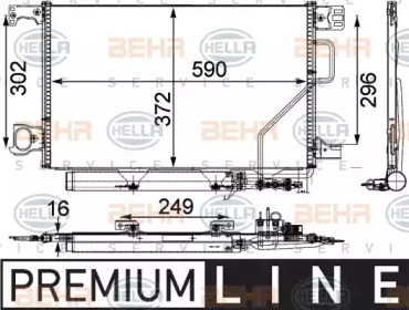 Конденсатор (BEHR HELLA SERVICE: 8FC 351 303-411)