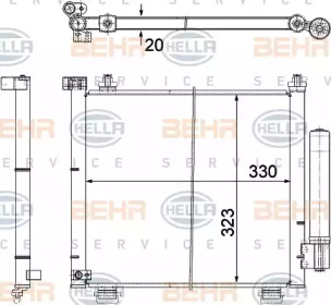 Конденсатор (BEHR HELLA SERVICE: 8FC 351 303-471)