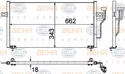 Конденсатор (BEHR HELLA SERVICE: 8FC 351 303-524)