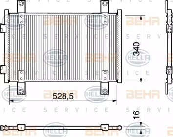 Конденсатор (BEHR HELLA SERVICE: 8FC 351 303-581)