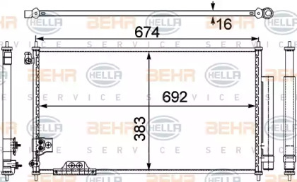 Конденсатор (BEHR HELLA SERVICE: 8FC 351 303-691)