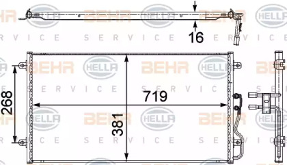 Конденсатор (BEHR HELLA SERVICE: 8FC 351 303-701)