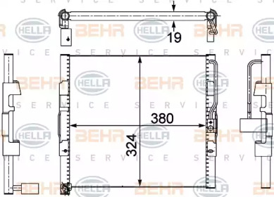 Конденсатор (BEHR HELLA SERVICE: 8FC 351 303-711)