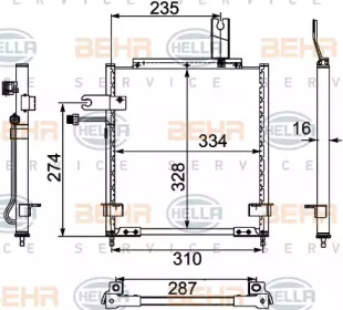 Конденсатор (BEHR HELLA SERVICE: 8FC 351 303-731)