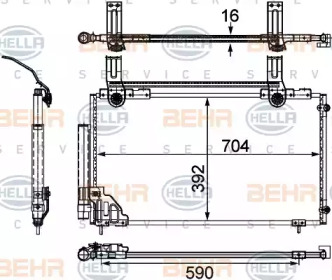 Конденсатор (BEHR HELLA SERVICE: 8FC 351 303-761)