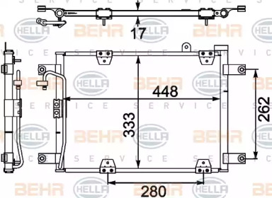 Конденсатор (BEHR HELLA SERVICE: 8FC 351 303-781)