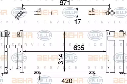 Конденсатор (BEHR HELLA SERVICE: 8FC 351 303-791)