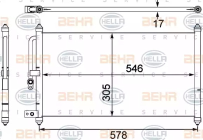 Конденсатор (BEHR HELLA SERVICE: 8FC 351 304-091)