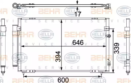 Конденсатор (BEHR HELLA SERVICE: 8FC 351 304-101)