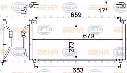 Конденсатор (BEHR HELLA SERVICE: 8FC 351 304-111)