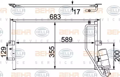 Конденсатор (BEHR HELLA SERVICE: 8FC 351 304-131)