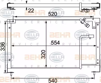 Конденсатор (BEHR HELLA SERVICE: 8FC 351 304-171)