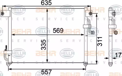 Конденсатор (BEHR HELLA SERVICE: 8FC 351 304-201)