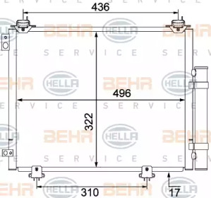 Конденсатор (BEHR HELLA SERVICE: 8FC 351 304-221)