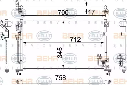 Конденсатор (BEHR HELLA SERVICE: 8FC 351 304-231)