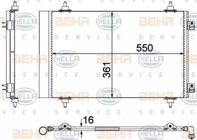 Конденсатор (BEHR HELLA SERVICE: 8FC 351 304-284)