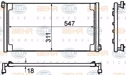 Конденсатор (BEHR HELLA SERVICE: 8FC 351 304-301)