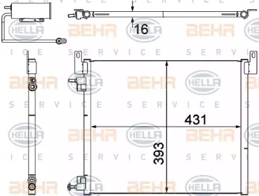 Конденсатор (BEHR HELLA SERVICE: 8FC 351 304-481)